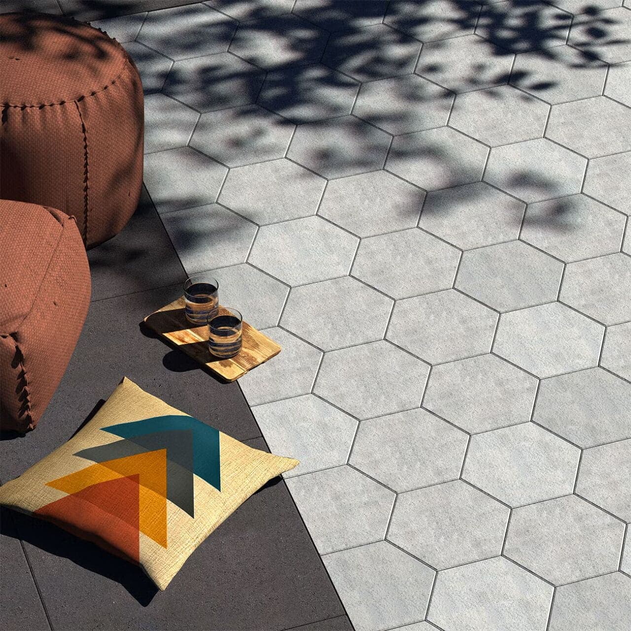 Hexagon Belgard pavers installed — project 3