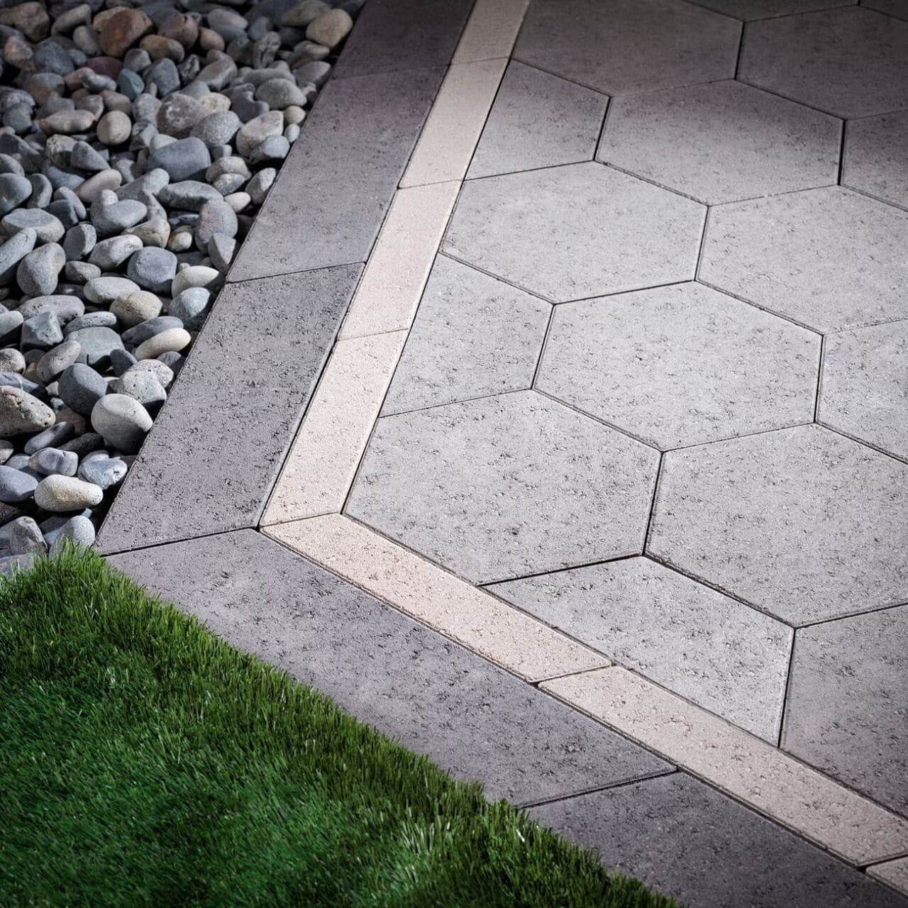Hexagon Belgard pavers installed — project 4