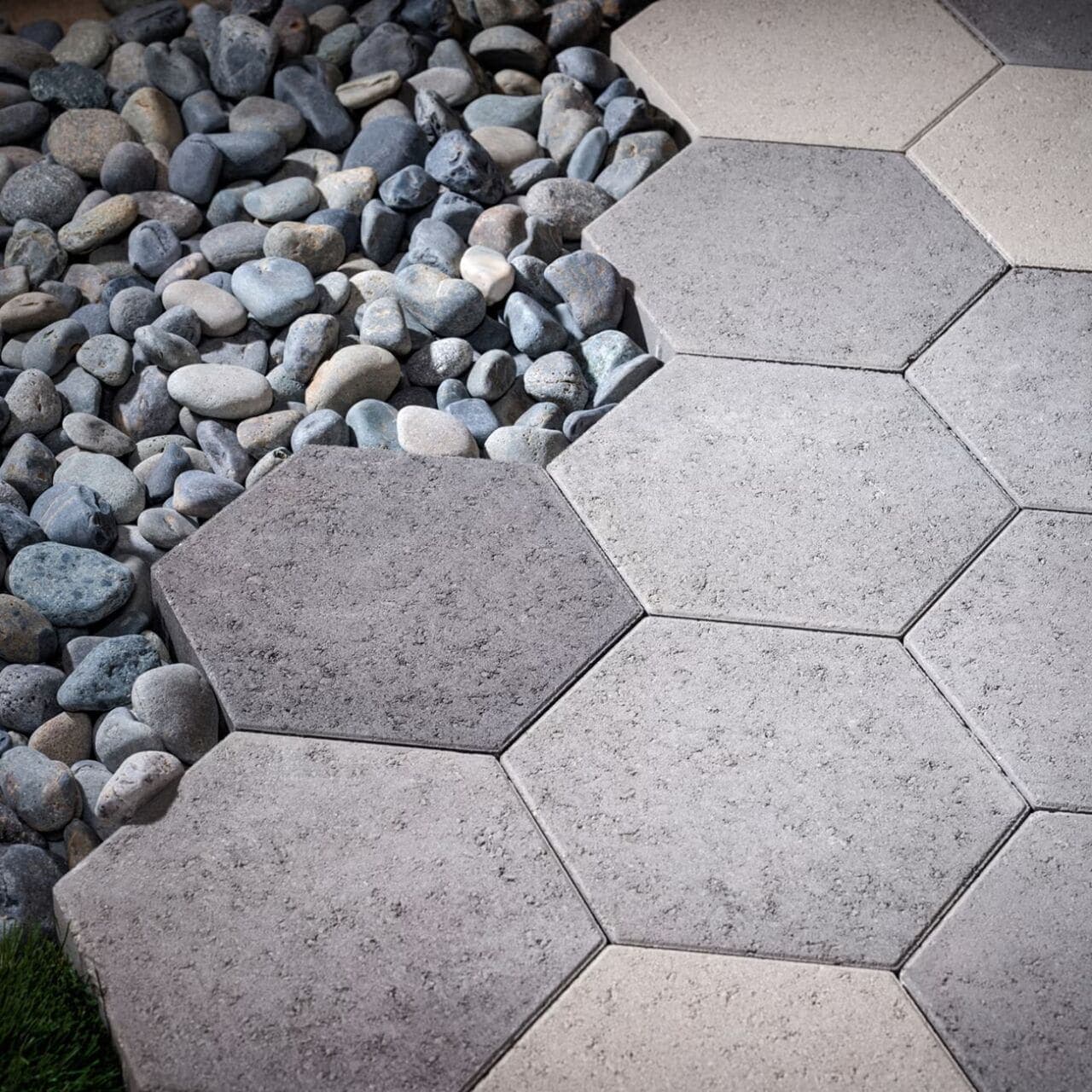 Hexagon Belgard pavers installed — project 5