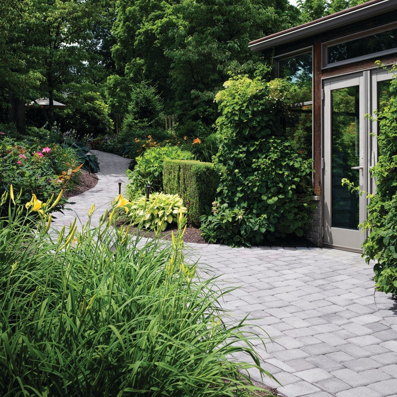 London Cobble Belgard pavers installed — project 1
