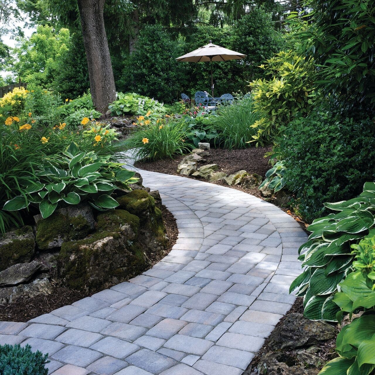 London Cobble Belgard pavers installed — project 4