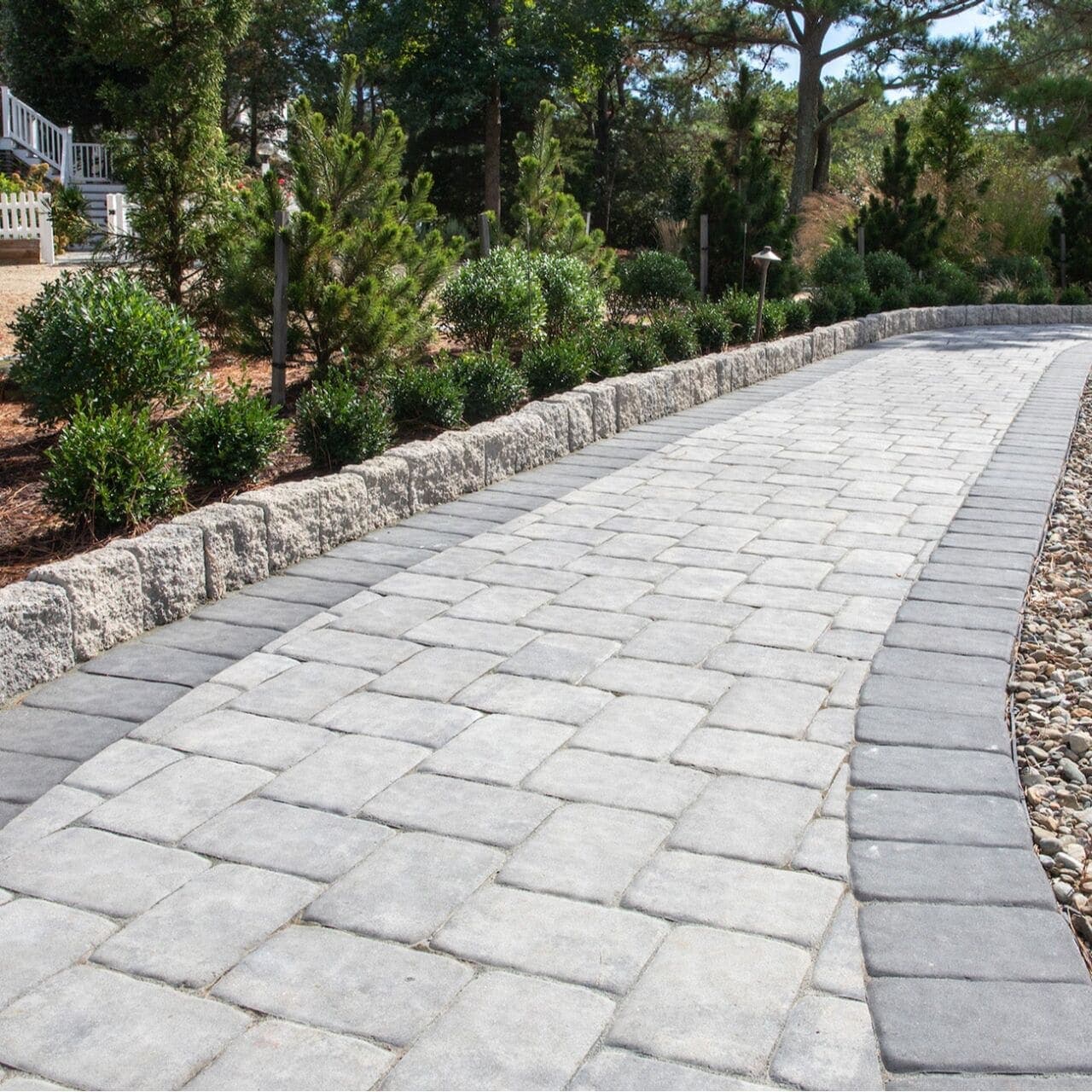 Old Towne Cobble Belgard pavers installed — project 2