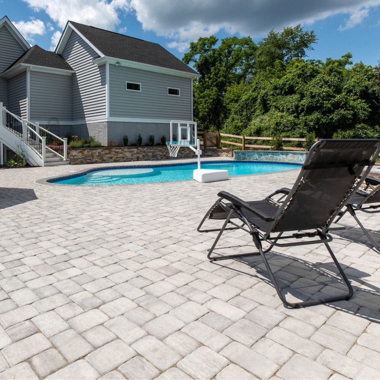 Old Towne Cobble Belgard pavers installed — project 5