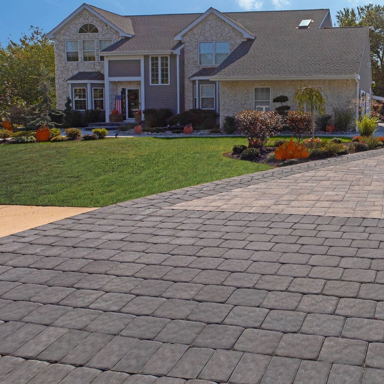 Old Towne Cobble Belgard pavers installed — project 6