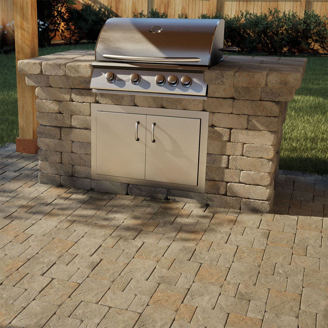Origins Antiqued Belgard pavers installed — project 4