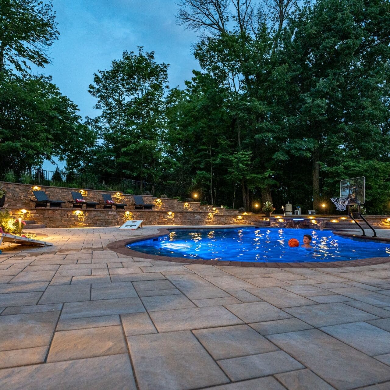 Trilogy Textured Belgard pavers installed — project 1