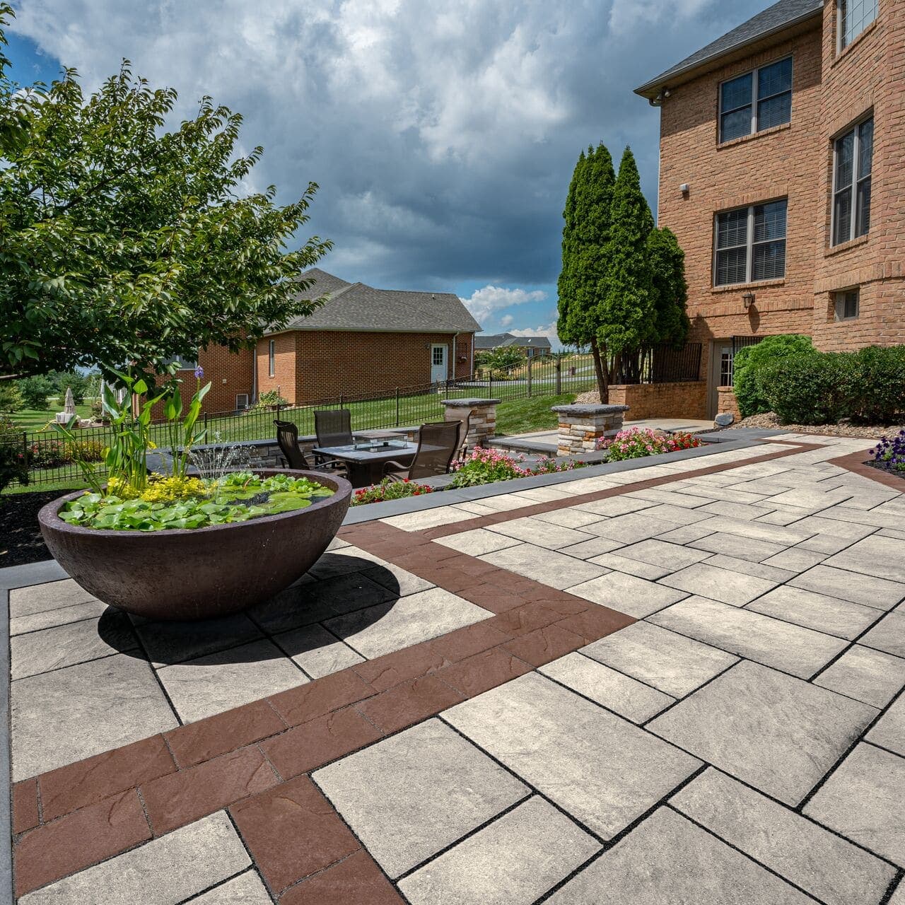Trilogy Textured Belgard pavers installed — project 4