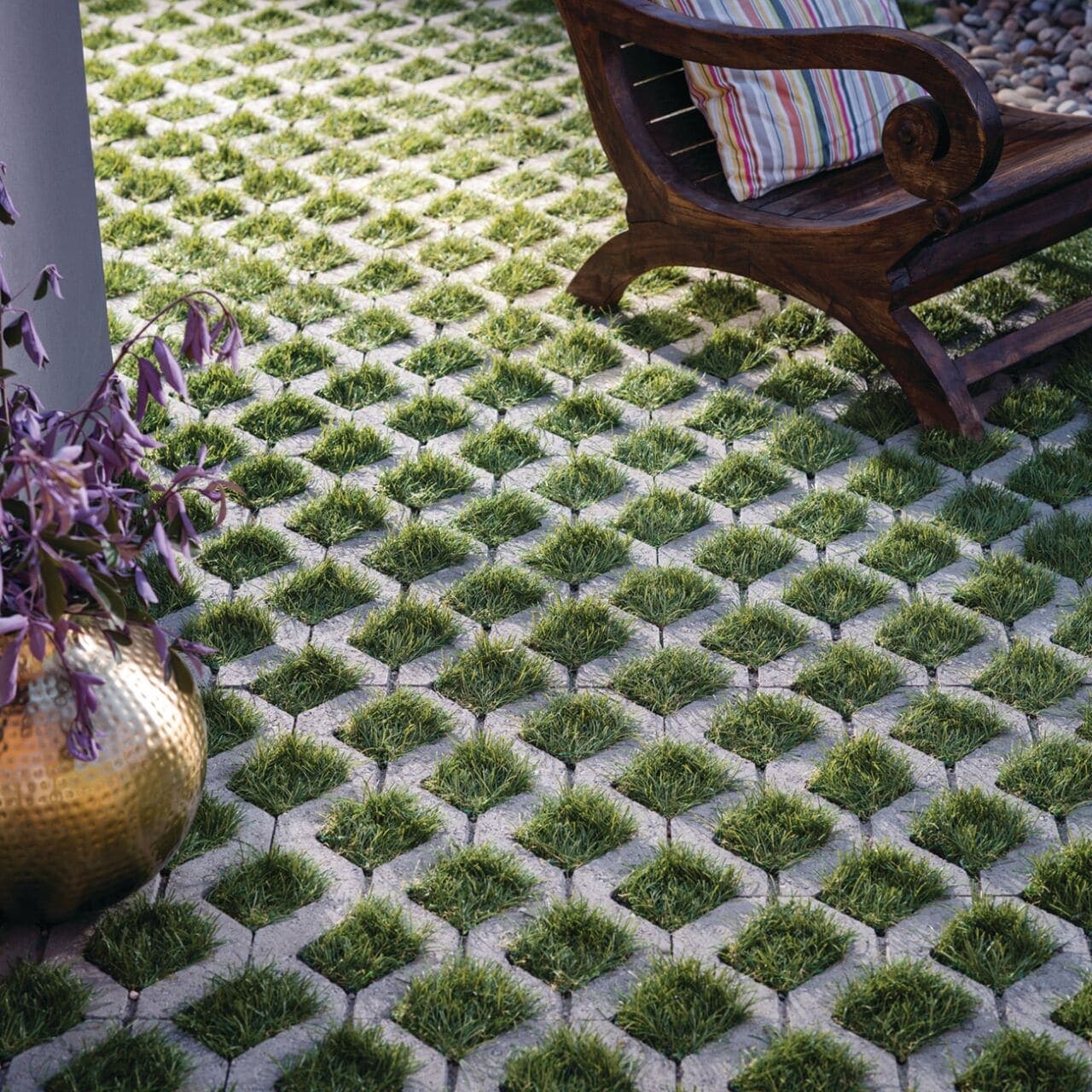 Turfstone Grid Paver Belgard pavers installed — project 1