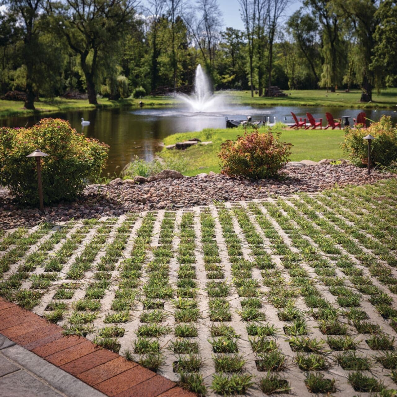 Turfstone Grid Paver Belgard pavers installed — project 2