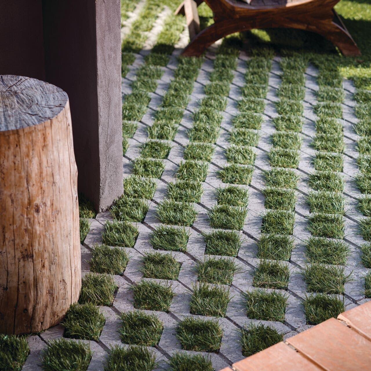 Turfstone Grid Paver Belgard pavers installed — project 3