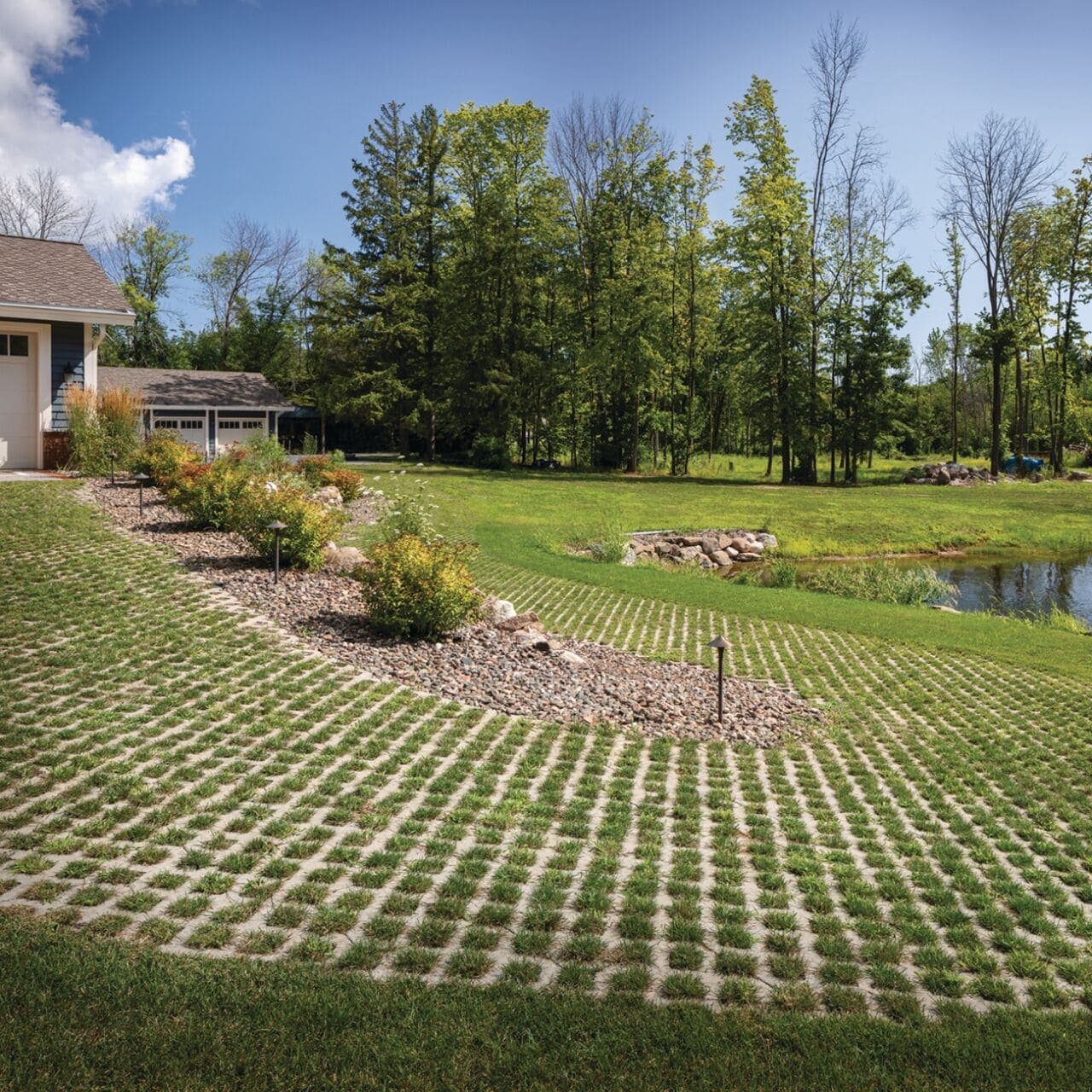 Turfstone Grid Paver Belgard pavers installed — project 5