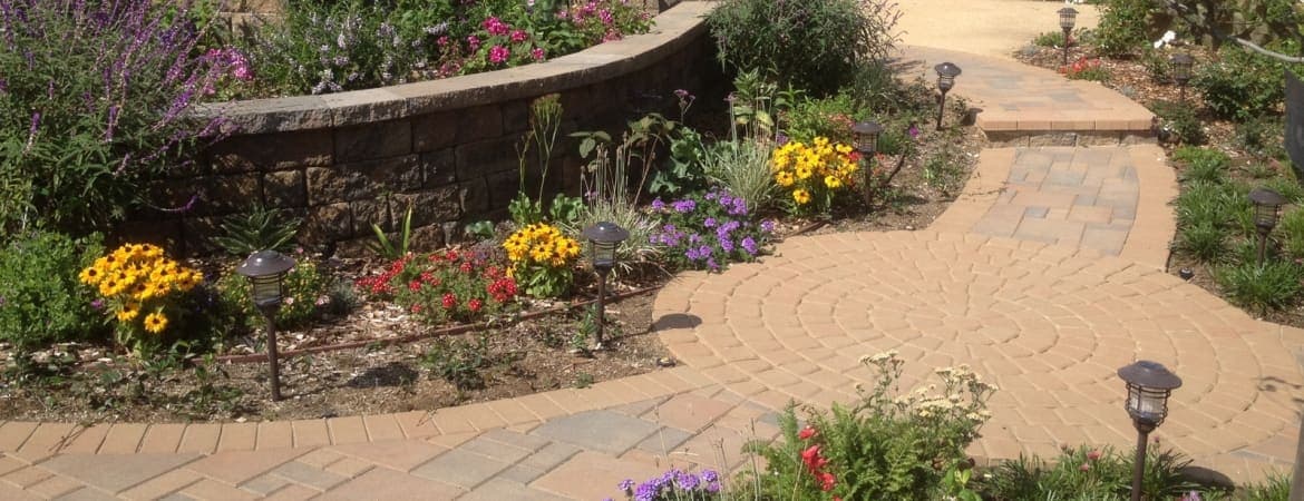 Antique Cobble Circle ORCO pavers installed — project 1