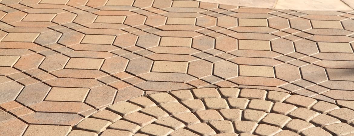 Antique Cobble Circle ORCO pavers installed — project 4
