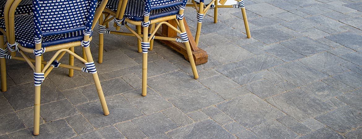 Pietra Cobble ORCO pavers installed — project 4