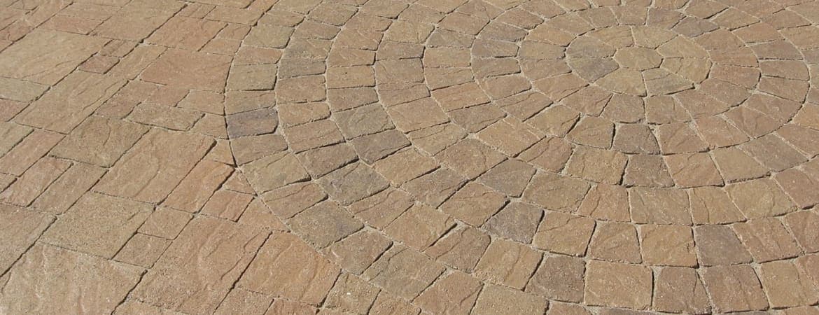 Pietra Cobble Circle ORCO pavers installed — project 2