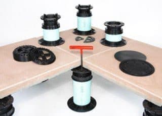 Adjustable Pedestals Hybrid Tile Tech pavers installed — project 2