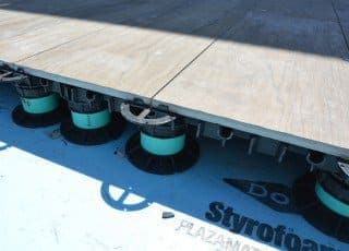 Adjustable Pedestals Hybrid Tile Tech pavers installed — project 11