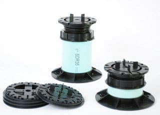 Adjustable Pedestals Hybrid Tile Tech pavers installed — project 5