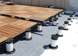 Adjustable Pedestals Hybrid Tile Tech pavers installed — project 7