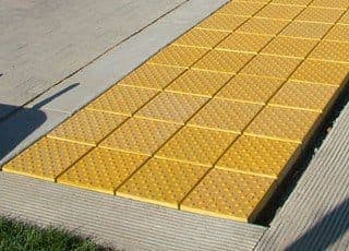 Detectable Warning Pavers (ADA Truncated Dome) Tile Tech pavers installed — project 7