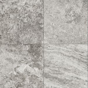 Travertine Cross Silver