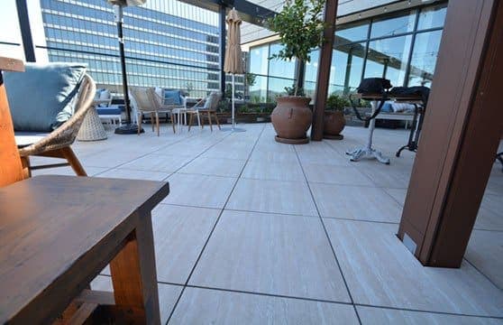 Travertine Series Tile Tech pavers installed — project 11