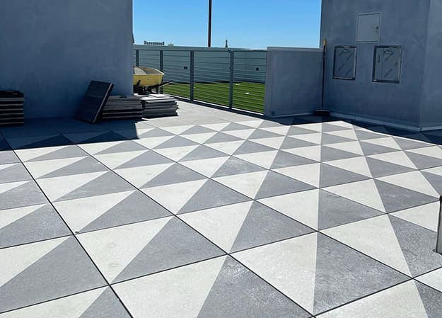 Trellis Series Tile Tech pavers installed — project 2