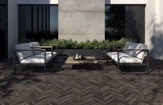 Wood-Chevron Series Tile Tech pavers installed — project 2