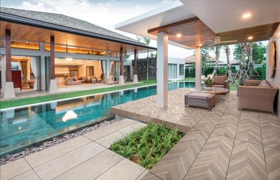 Wood-Chevron Series Tile Tech pavers installed — project 5