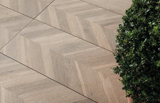 Wood-Chevron Series Tile Tech pavers installed — project 9